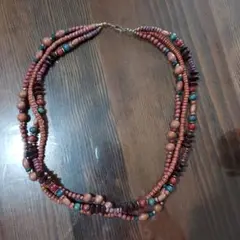 ウッドビーズ ネックレス