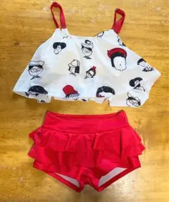 女の子向け水着セット（キャミソール・フリル付きショーツ）