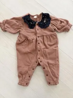 Cottoli ベビー ロンパース 星座刺繍 襟付き