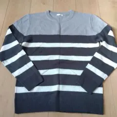 GU ボーダーニット Sサイズ グレー