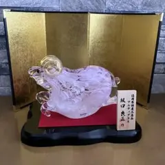 マルティグラス　干支　ヒツジ　羊 未　ピンク　ガラス置物　金彩 台座・屏風付き 2026年最新】マルティグラス 干支の人気アイテム - メルカリ