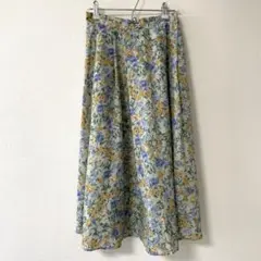 Techichi テチチ　スカート　花柄　緑　Sサイズ