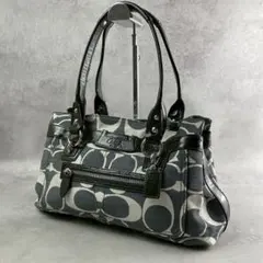 極美品】COACH 7080 ソーホー ミニシグネチャー フラップサプチェル 