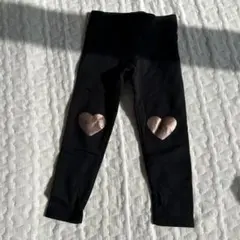 H&M ブラックレギンス ハート型膝当て 92cm