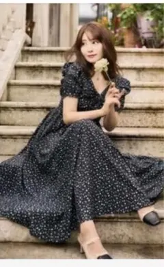 ハーリップトゥ　Roseraie Long Dress black