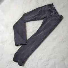 美品 Theory ブラック ストレッチ デニム パンツのサムネイル
