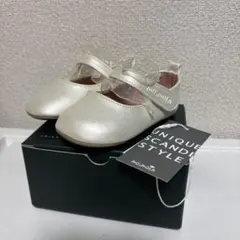 moimoln アイボリー フリルバレエシューズ 12.5cm