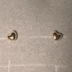 新品ジュエリーTSUTSUMI ハートピアス k10 地金ピアス 約4mm