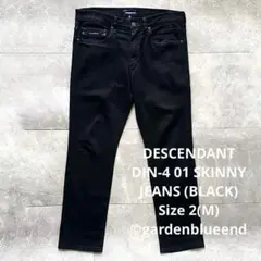 DESCENDANT DIN-4 01 ブラック デニム スキニーパンツ M 黒のサムネイル