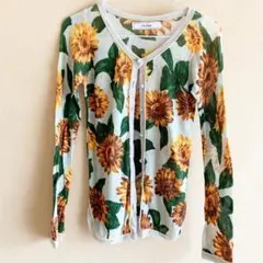 lilybrown(リリーブラウン)ヒマワリプリントカーディガン
