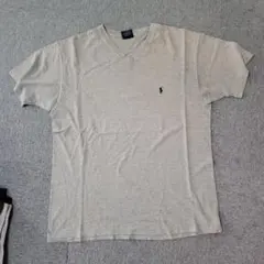 ポロ・ラルフ・ローレン VネックTシャツ グレー