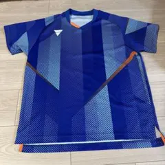 美品　VICTAS 卓球 ユニフォーム JTTA公認 ゲームシャツ L 青