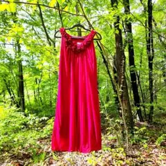 axes femme 赤色２WAYノースリーブパーティードレス