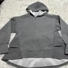 アナルナANNALUNAフレアヘム グレー フード付きパーカー
