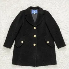 ブルーレーベルクレストブリッジ 金ボタン 羊毛 モヘヤ チェスターコート コート