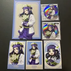 ゴールデンカムイ フラワー karendo 缶バッジ ブロマイド 特典 アシリパ