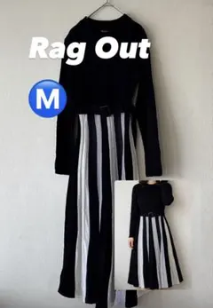 Rag Out ストライプ ニットワンピース M ▶フォロー割あり