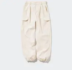 UNIQLO イージーカーゴパンツ　丈長め　ナチュラル　Ｌサイズ