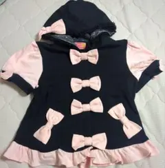 Angelic Pretty ブラックリボンパーカー 学園セーラーパーカ - メルカリ
