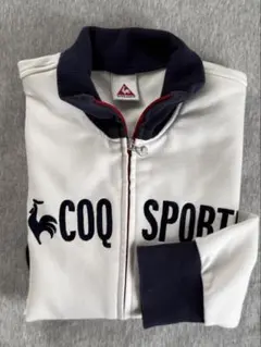 LE COQ SPORTIF ジップアップジャケット　ホワイト×ネイビー