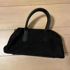 ブラック スエード ハンドバッグ