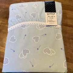未使用　昭和レトロ　ポップ　ハート柄　ファンシーフィットシーツ　シングル　日本製