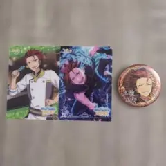 鬼龍紅郎 クリアカード2枚、缶バッチ1個 3点セット