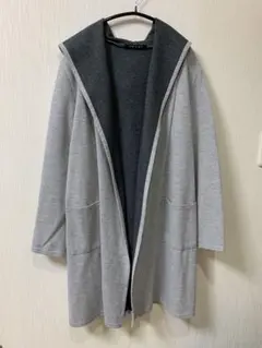 INGNI フード付きロングカーディガン(グレー)