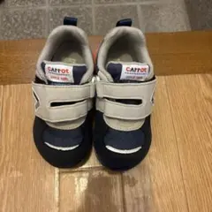 ムーンスター キャロット ベビーシューズ スニーカー ネイビー ベージュ