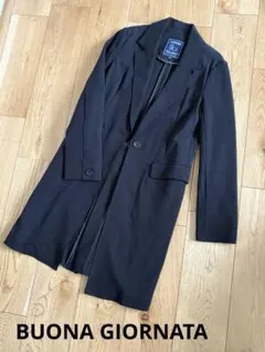 【美品】BUONA GIORNATA ブラック チェスターコートS レディース
