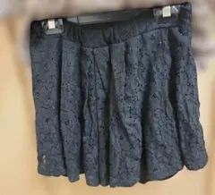 ミニ丈　花柄黒レース,ショートパンツのサムネイル