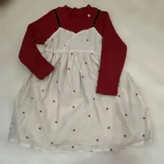 petit main ハート柄ワンピース 長袖　110