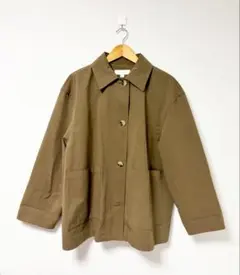 ザラ　パッチポケットジャケット　カーキ