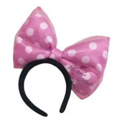 ディズニーリゾート　ミニーマウス　カチューシャ　デカリボン　ピンク