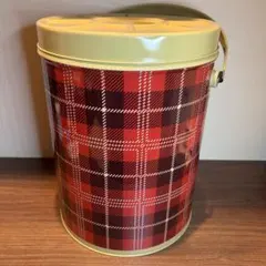 TIN BASKET ROUND RED