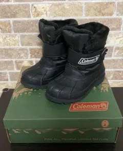 Coleman ブラック スノーブーツ　19センチ　ファー付き