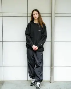 OPTSTUFF DRAWSTRING NYLON LONG TEE L