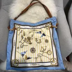 TOPKAPI トプカピ　サテン　スカーフ柄　トートバッグ　イカリ　旗のサムネイル