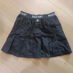 RADIANT ロゴ入り ブラック プリーツスカート 黒 ミニスカート