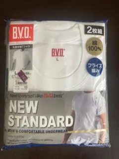B.V.D. 丸首半袖Tシャツ 2枚組 Lサイズ 綿100%