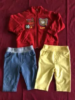 ハーフパンツ&アウター 3点セット　80〜90