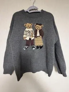 くまニット　グレー　shein