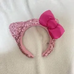 【美品】ユニバ限定 キティちゃん カチューシャ ピンク キラキラ USJ