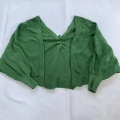 JUSGLITTY ジャスグリッティー レースアップボレロニットカーディガン