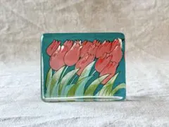 iittala Helja Design ガラスカード(赤いチューリップ)