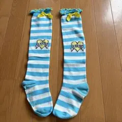 EARTHMAGIC ボーダー 靴下 ニーハイソックス✳︎16-18