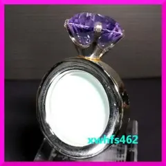 A.P.J 指輪型 フォトフレーム パープル アメジスト クリスタル 写真立て