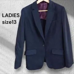 ユキトリイ 13号 L相当 テーラードジャケット 黒 ストレッチ　ブラック