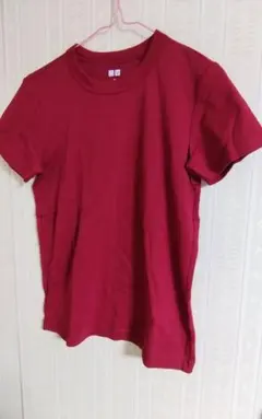 ユニクロ!クルーネック!希少!半袖T シャツ!М!レッド