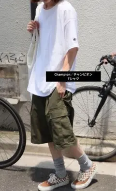 チャンピオン Champion コットン　ワッペン Tシャツ ティシャツ LL
